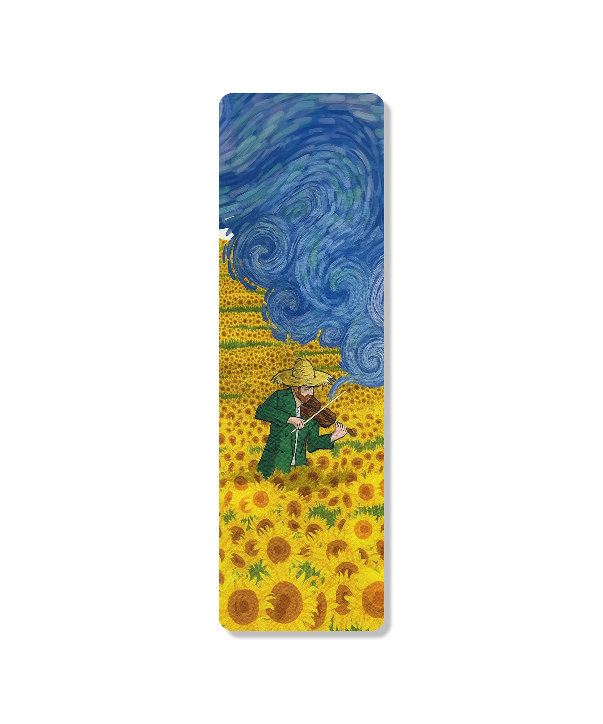 VAN GOGH IN SUNFLOWER FIELD BOOKMARK
