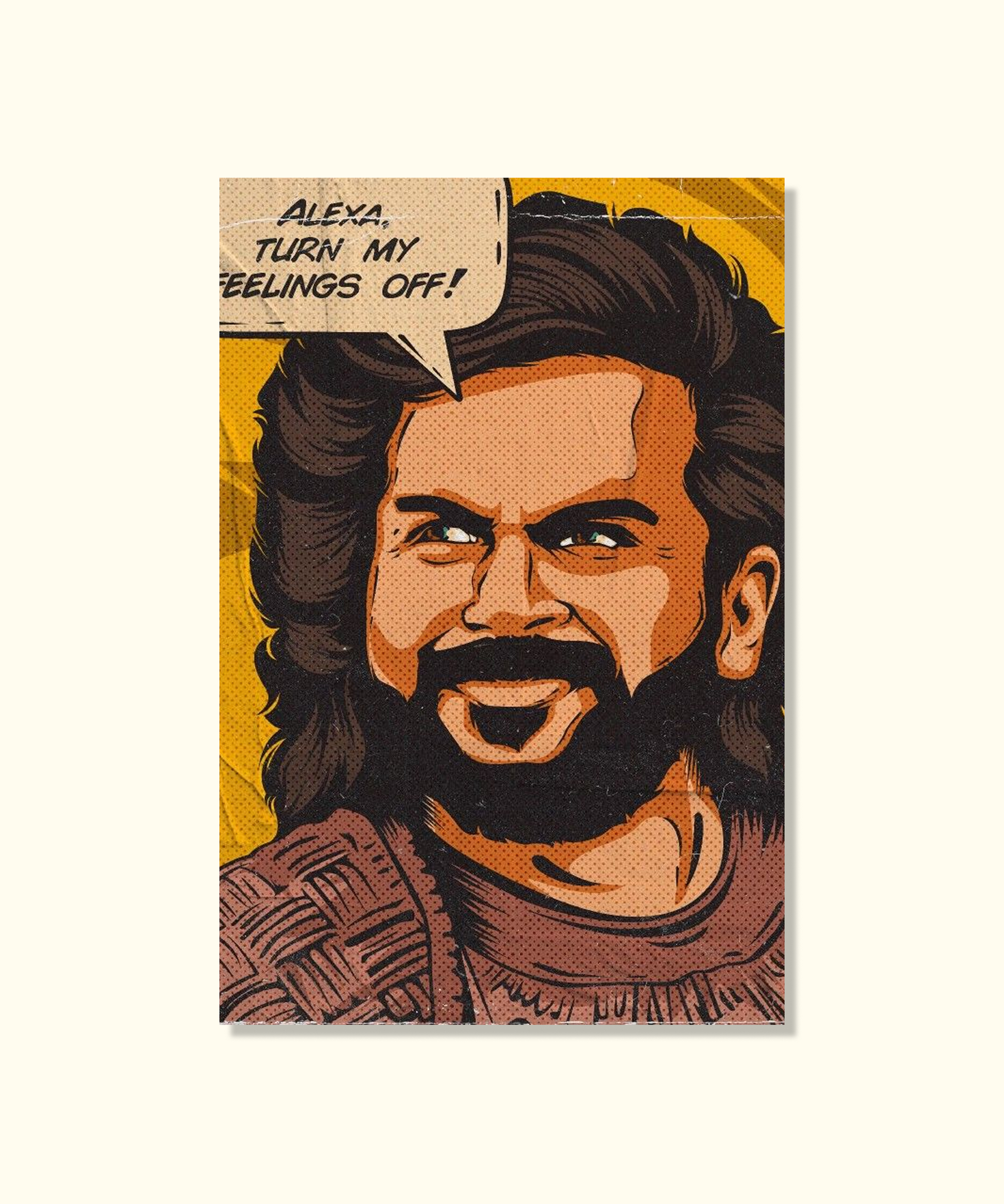 Alexa Turn My Feelings Off Postcard