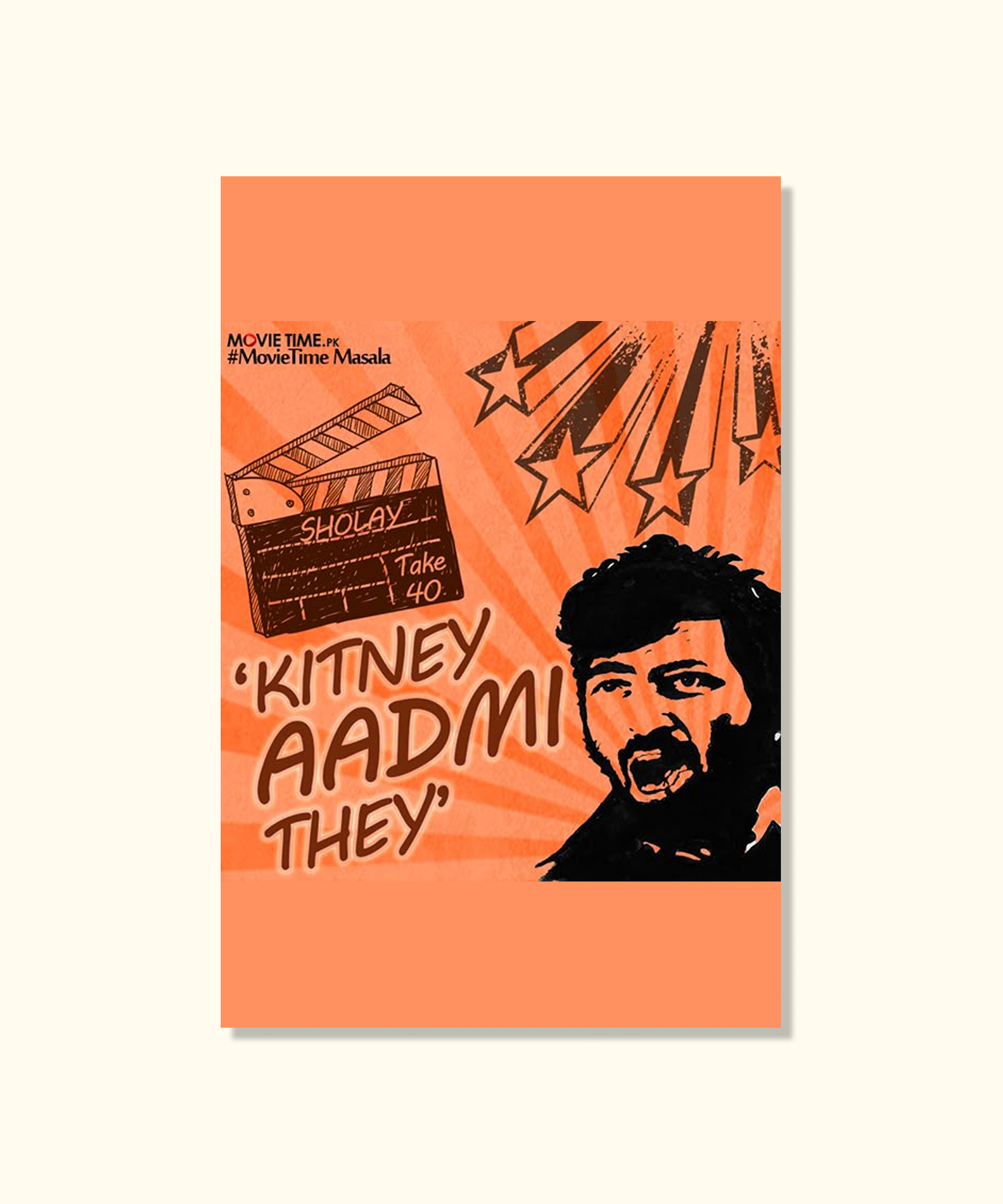 Kitne Aadmi They Postcard